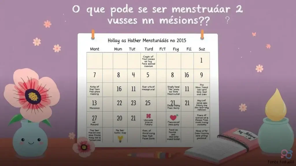 o'que pode ser menstruar 2 vezes no mês
